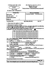 Đề kiểm tra học kỳ II môn Tin học Lớp 10 - Đề gốc - Năm học 2016-2017 - Trường THPT Yên Minh